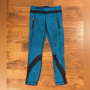 Lululemon Running Pants - Blue and Black - Size 4